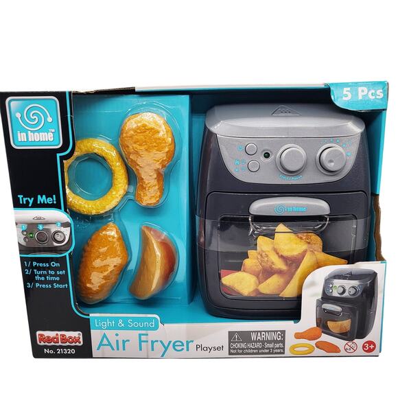 NIB Red Box In Home Light and Sound Air Fryer Playset 5 pieces Battery Operated - Picture 1 of 6